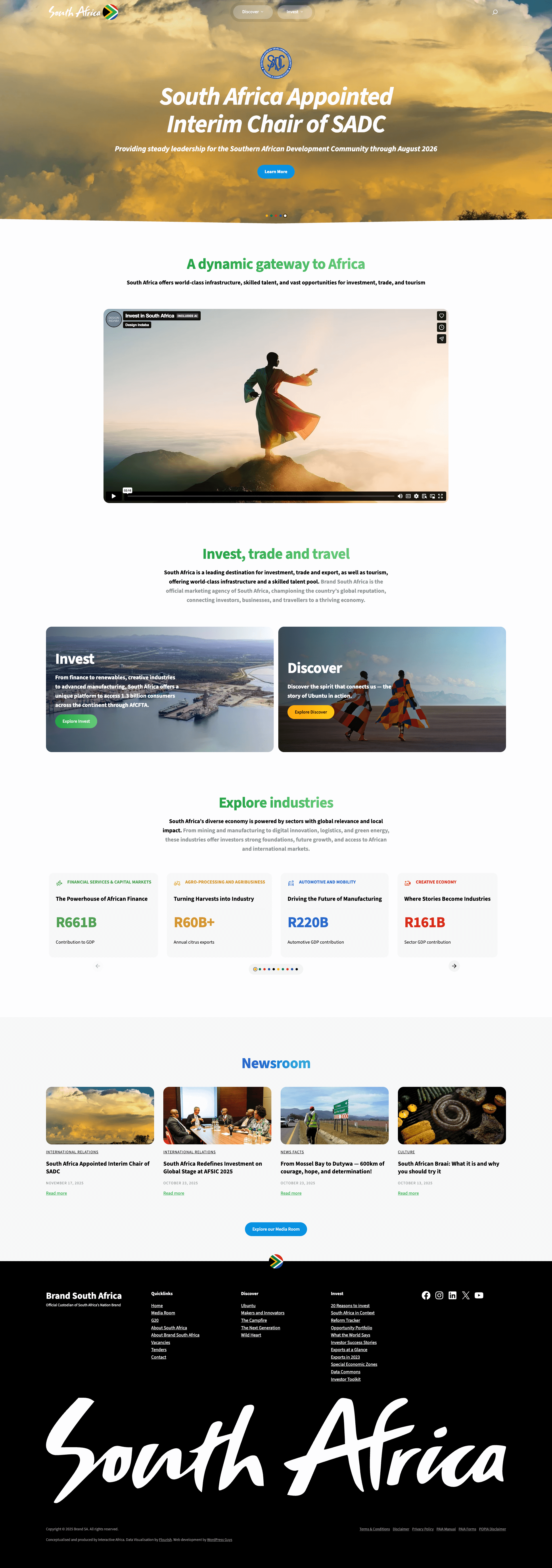 WordPress development Brand South Africa screenshot