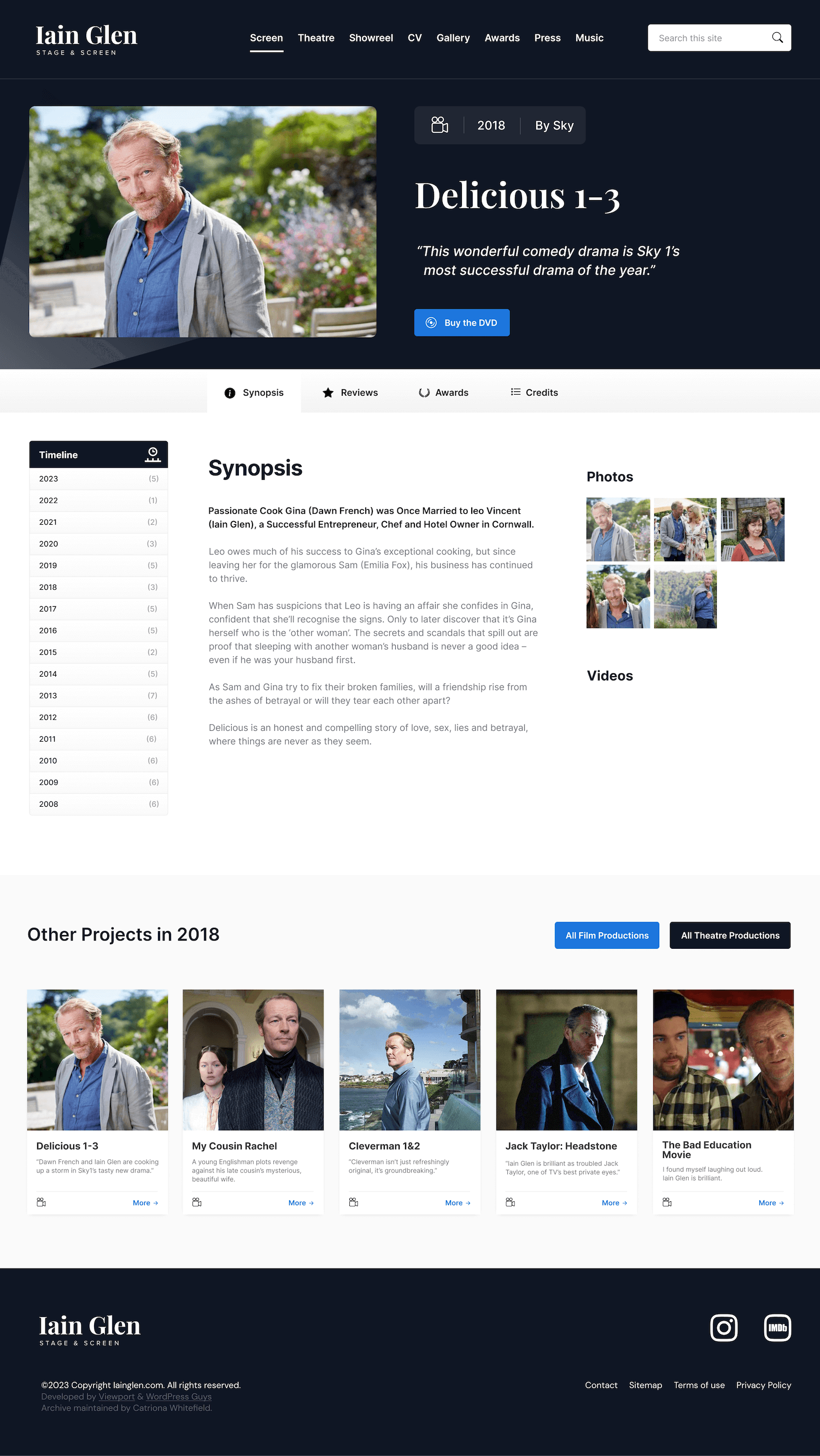 Production Page Template Redesign