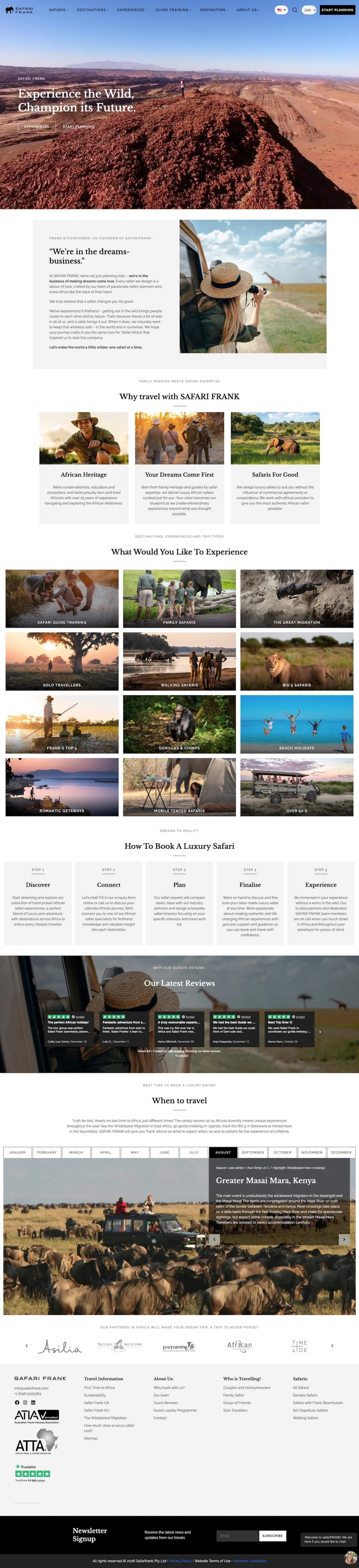Custom WordPress Website Redesign & Bespoke Theme Development for Safari website with multiple languages in various countries (UK, German)